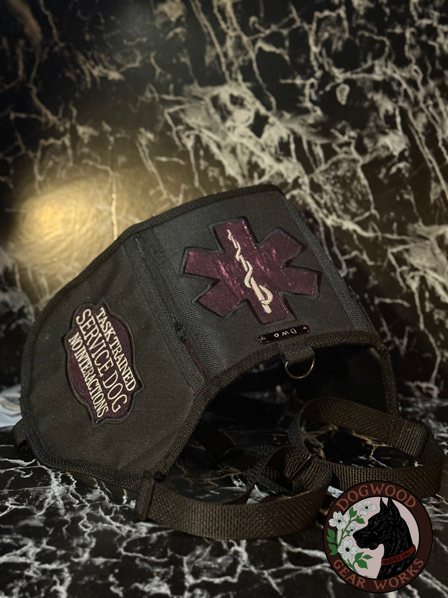 Service Dog Black & Pink Hybrid