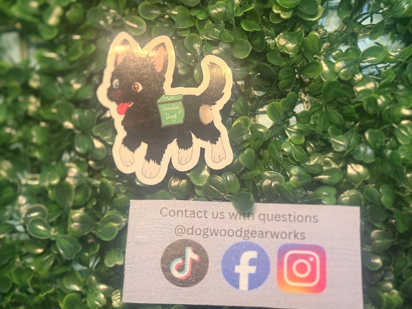 Jumbo service dog sticker