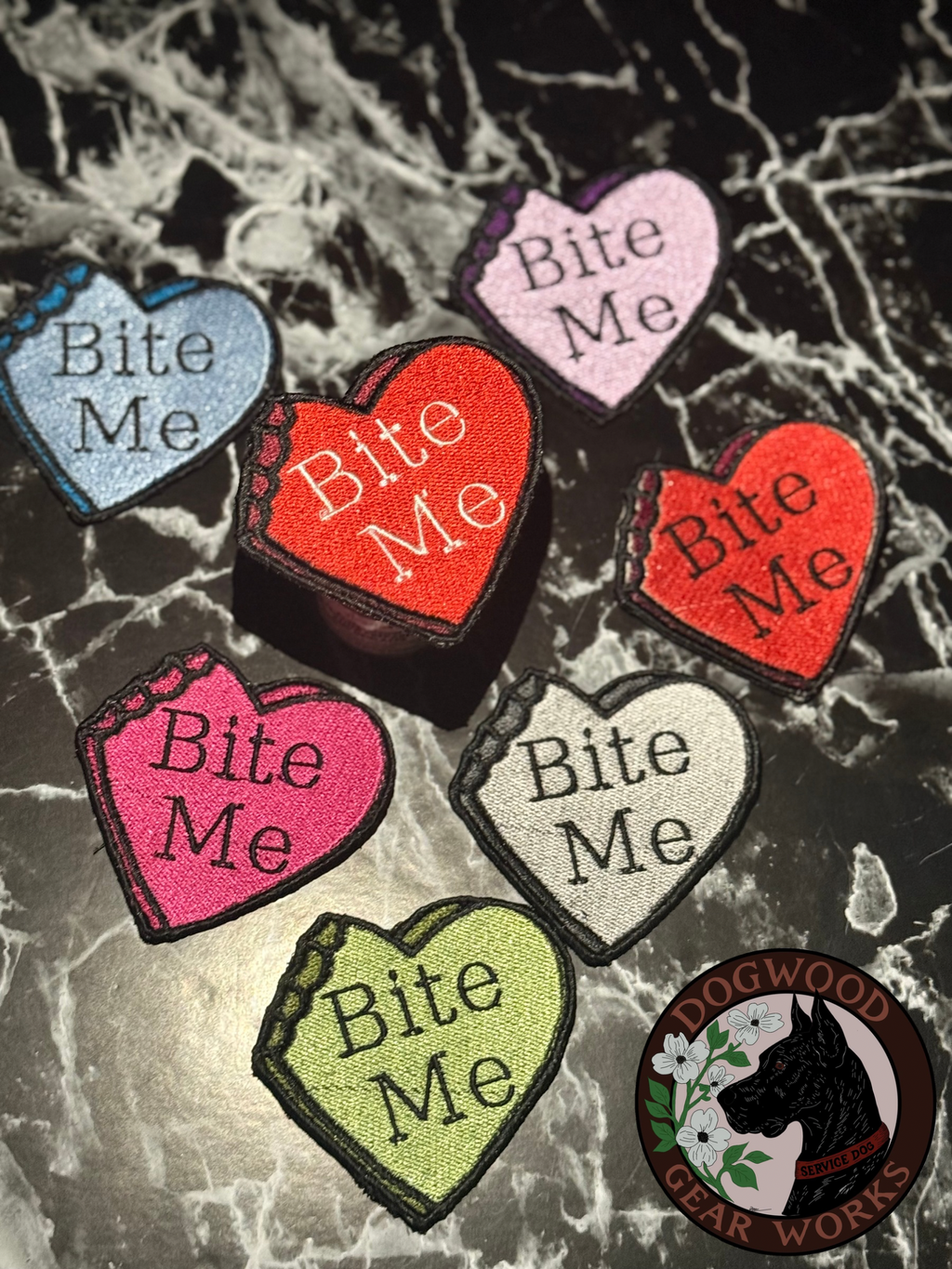 Candy heart patches