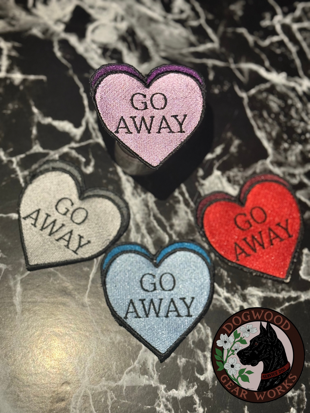 Candy heart patches