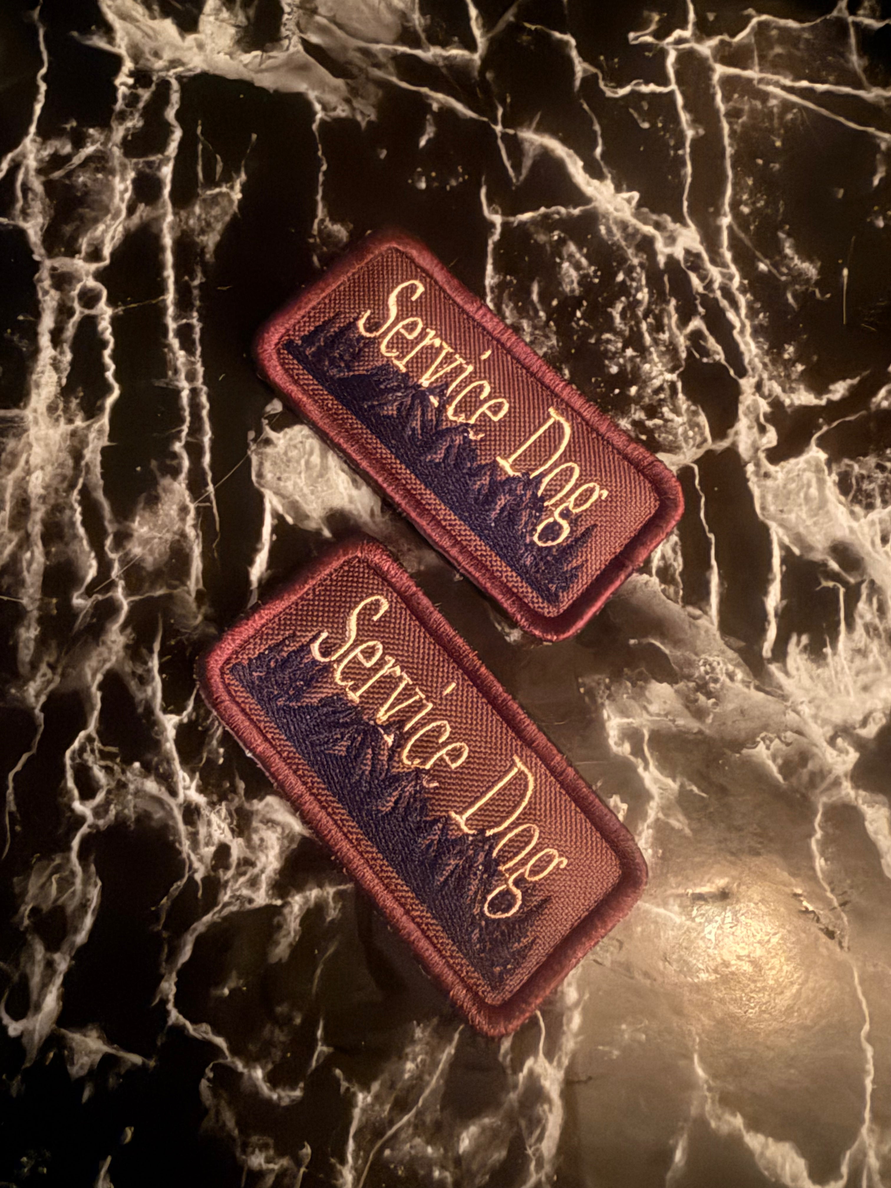 “Service Dog” mountain patches
